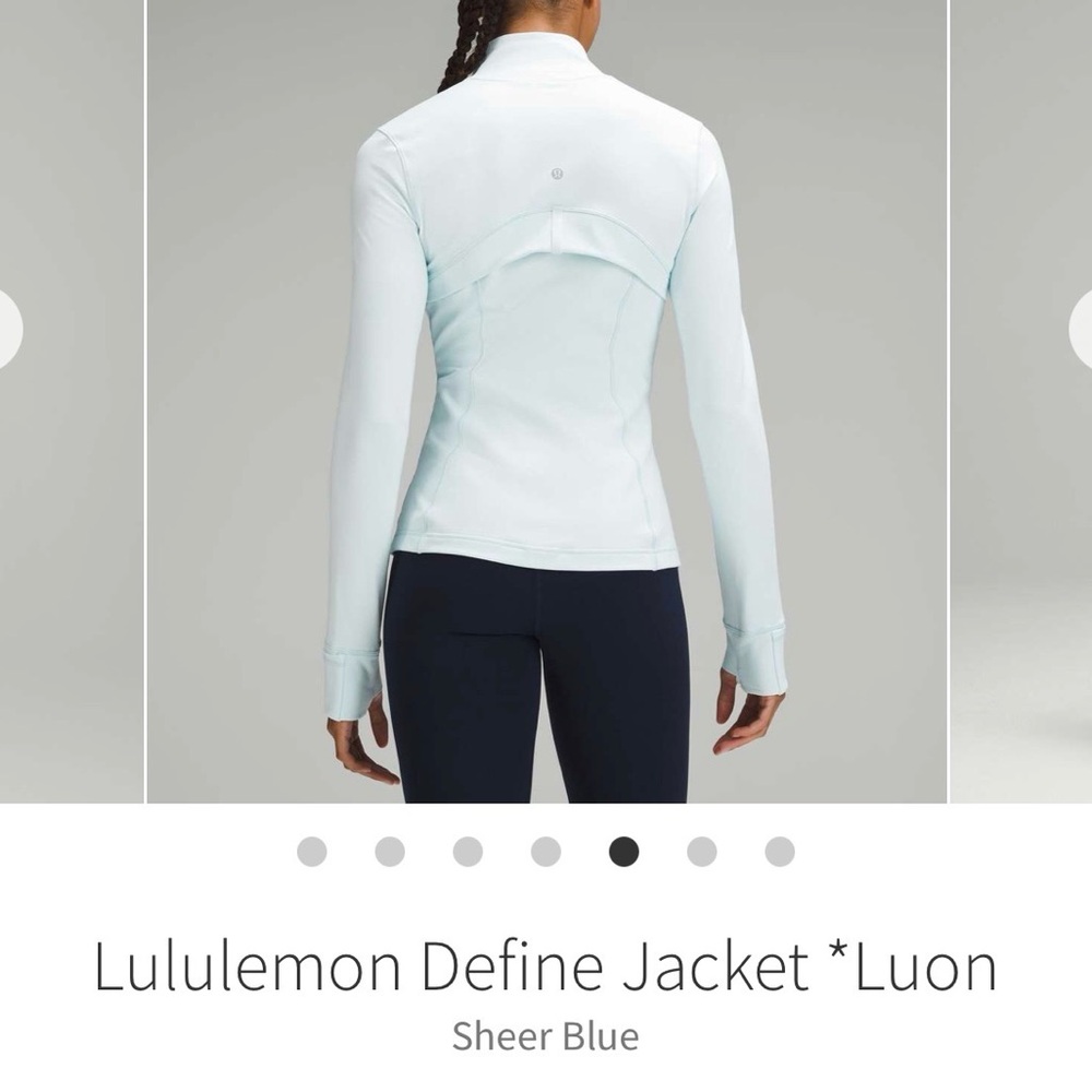 Lululemon Define Jacket Luon ~ Size 12 ~ Sheer Blue - Picture 12 of 13